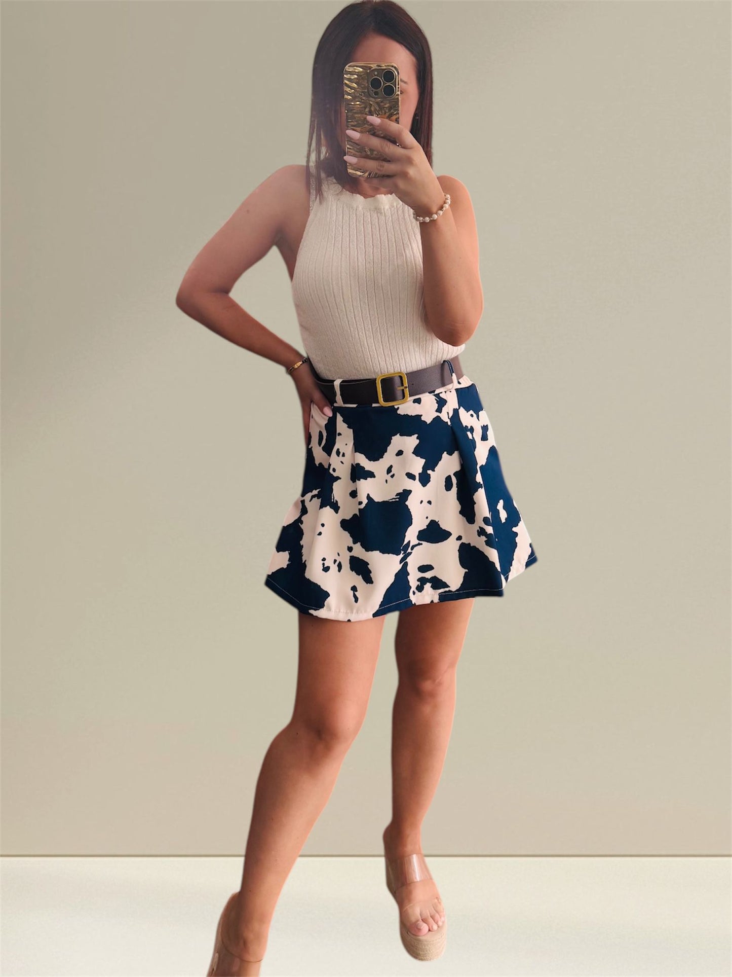 FALDA PANTALON VACA