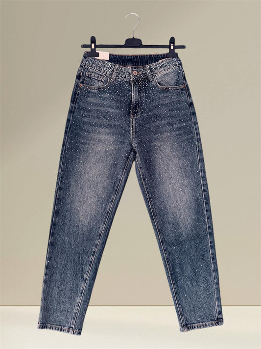 Jeans Mom Fit Brillo