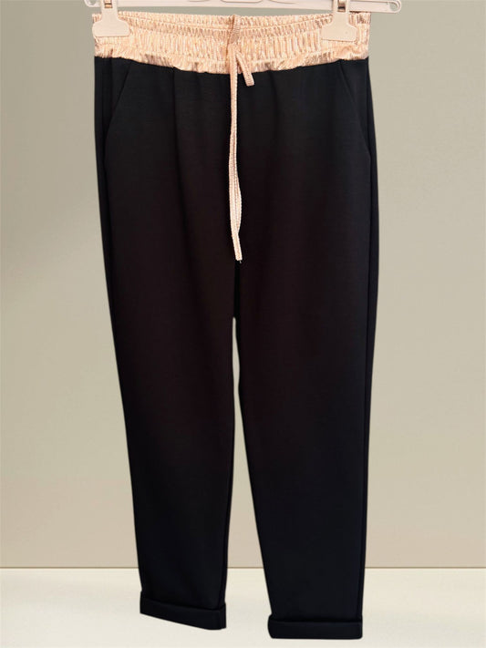 PANTALON CINTURON  DORADO