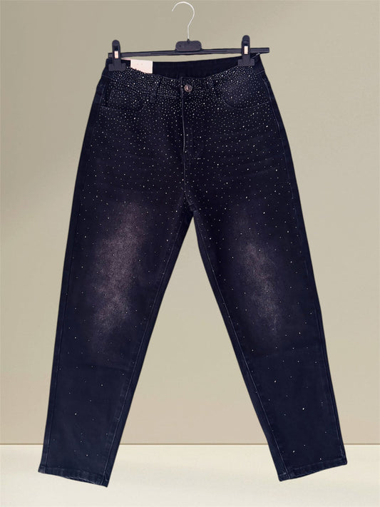 JEANS MOM FIT BRILLO