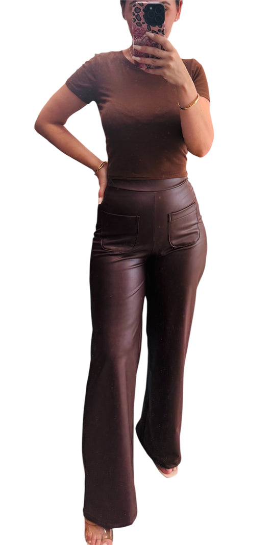 Pantalón Polipiel Choco