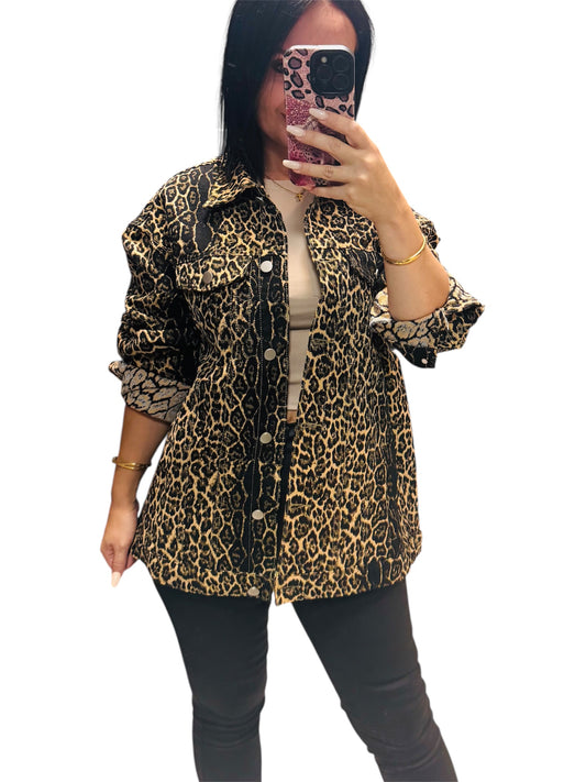 Chaqueta vaquera Leopardo