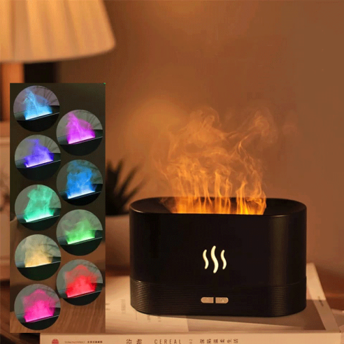 Difusor de aroma con efecto de fuego 9 colores