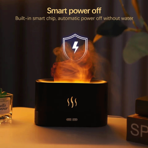 Difusor de aroma con efecto de fuego 9 colores