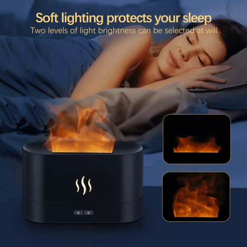 Difusor de aroma con efecto de fuego 9 colores