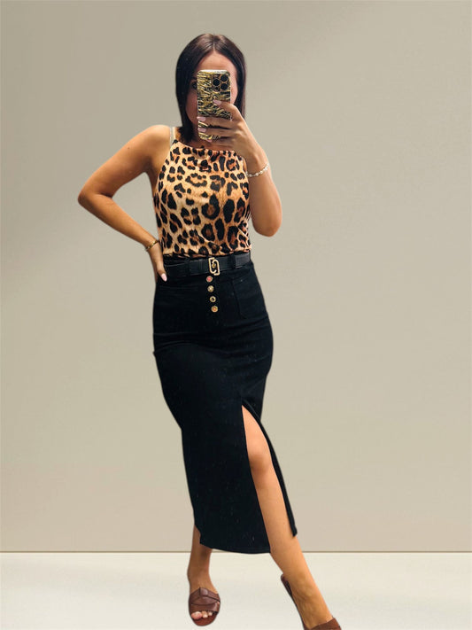 FALDA VAQUERA NEGRA